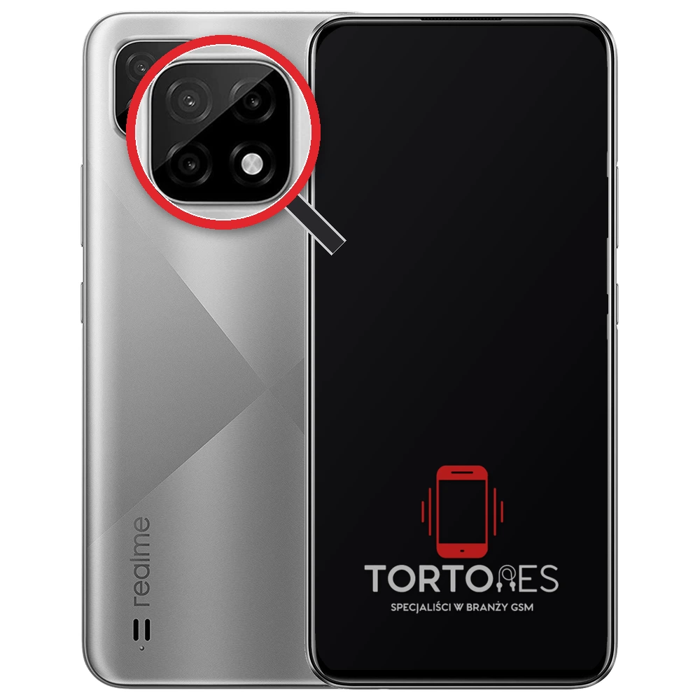 Realme C21 z lupą na tylnych aparatach - wymiana tylnej kamery