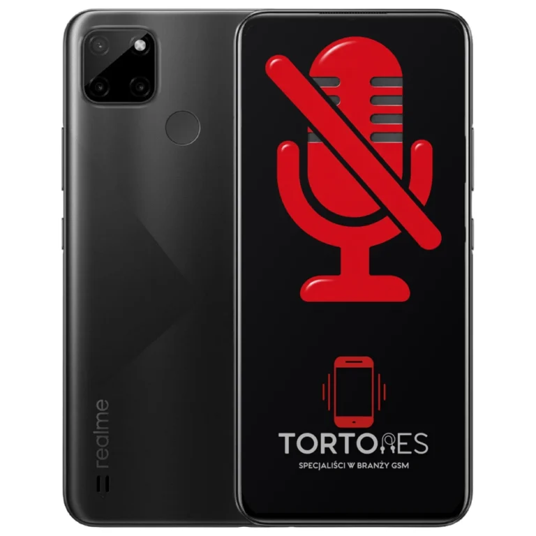 Realme C21Y z symbolem mikrofonu - naprawa mikrofonu