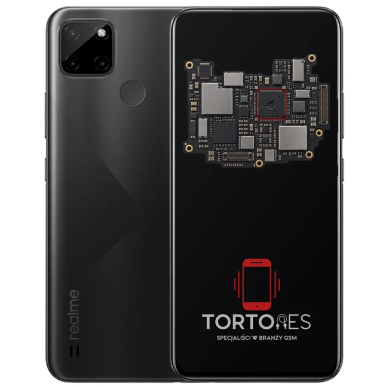 Realme C21Y z ilustracją płyty głównej - naprawa płyty głównej
