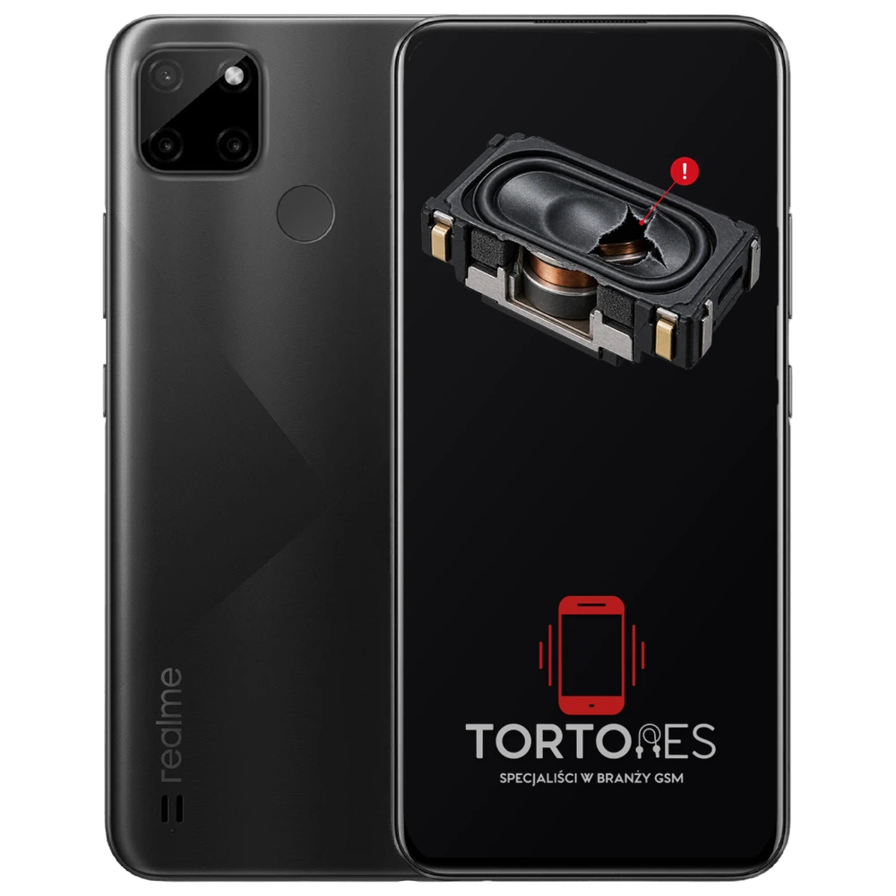 Realme C21Y z symbolem głośnika multimedialnego - wymiana głośnika multimedialnego