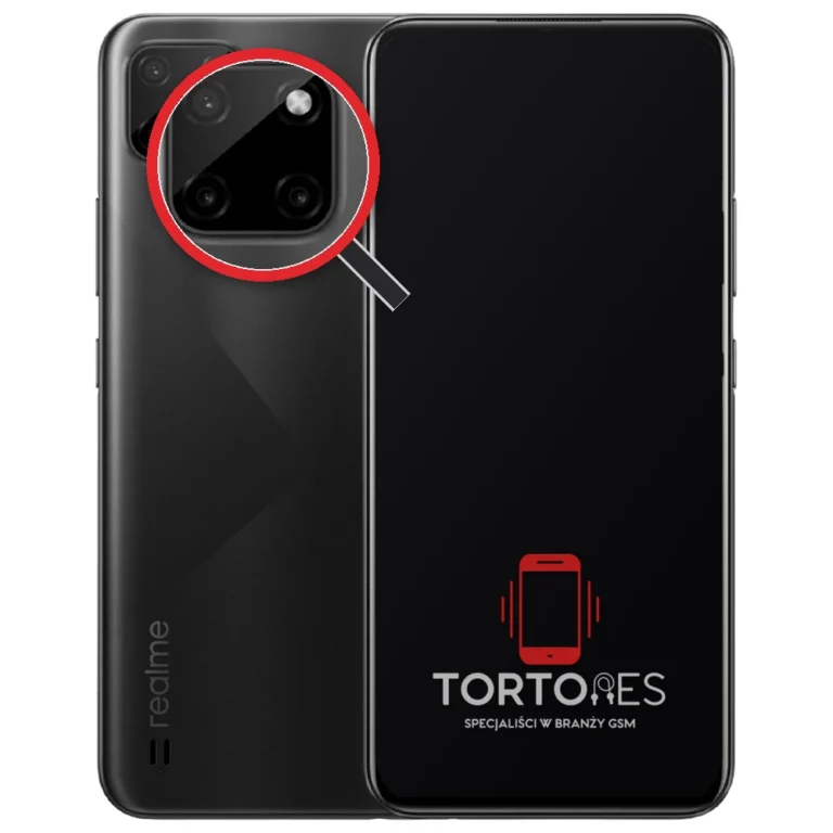Realme C21Y z lupą na tylnych aparatach - wymiana tylnej kamery