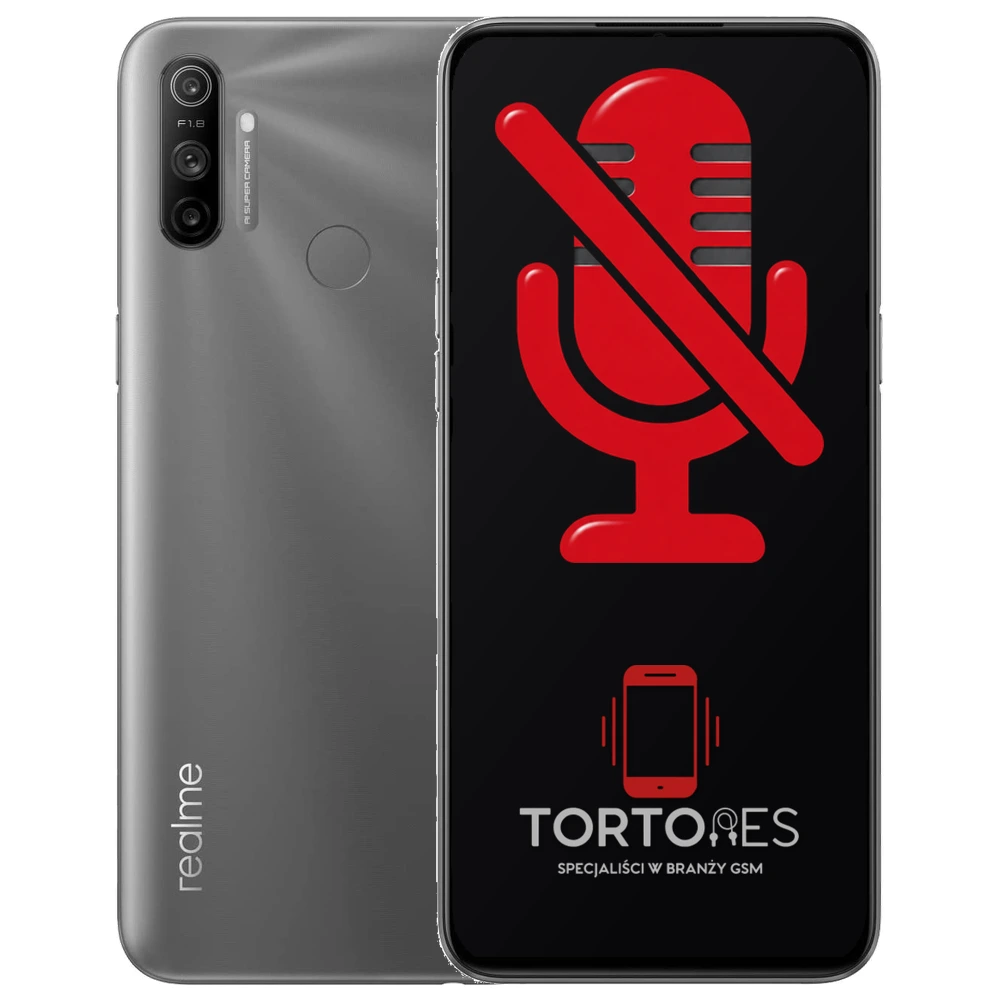 Realme C3 z symbolem mikrofonu - naprawa mikrofonu