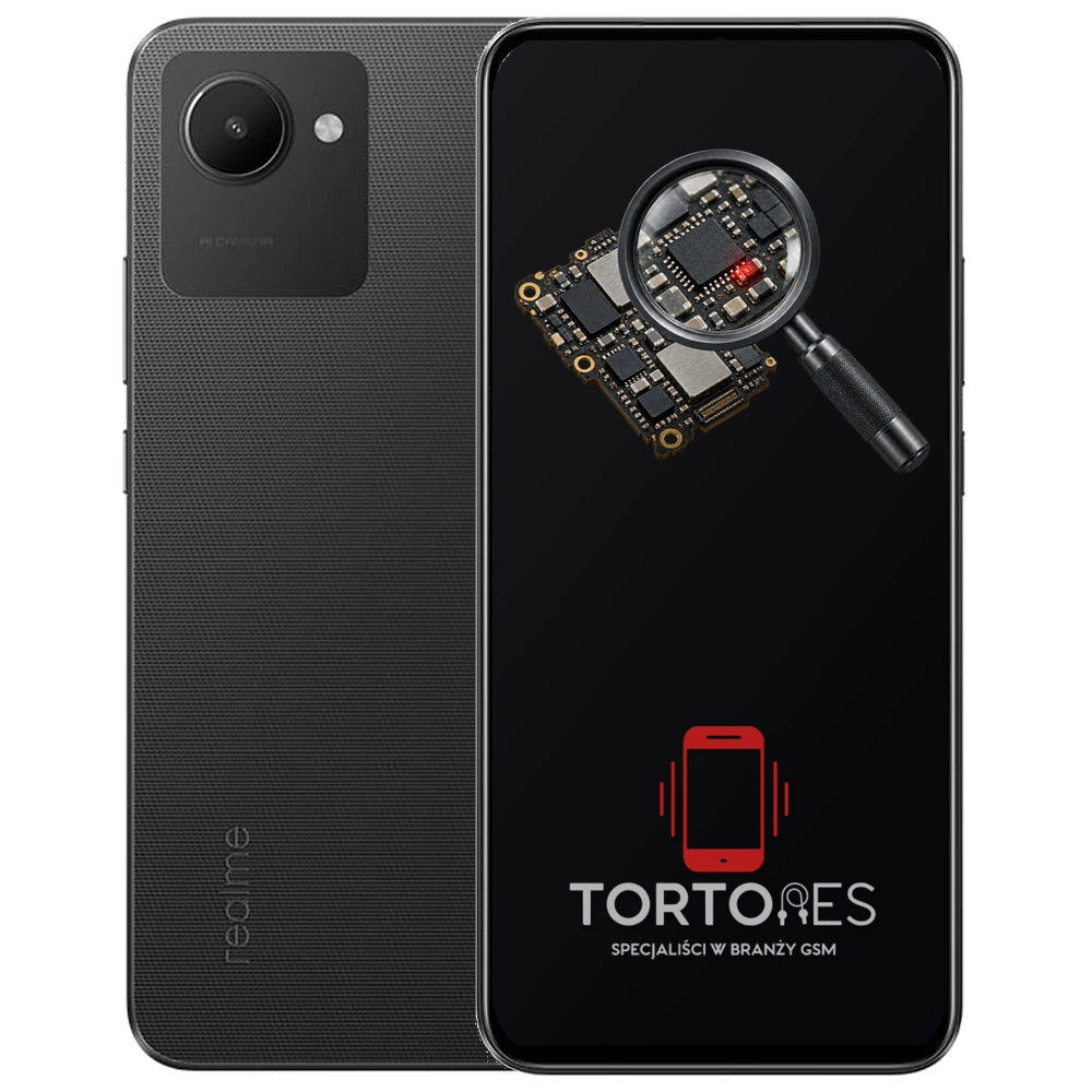 Realme C30 z symbolem diagnostyki - diagnoza telefonu