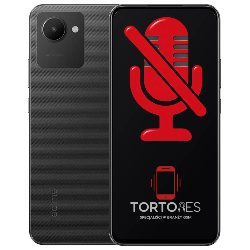 Realme C30 z symbolem mikrofonu - naprawa mikrofonu