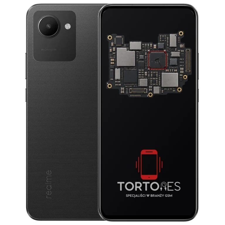 Realme C30 z ilustracją płyty głównej - naprawa płyty głównej