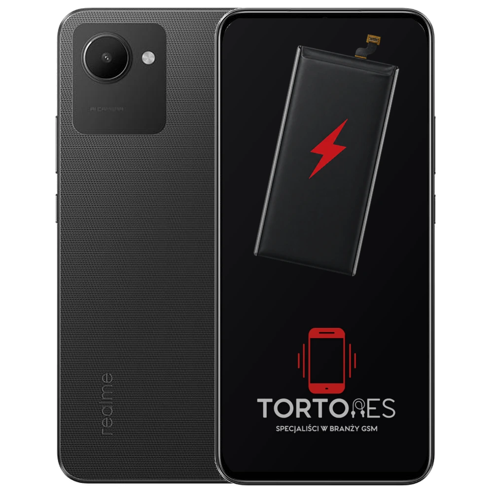 Realme C30 z ilustracją baterii - wymiana baterii