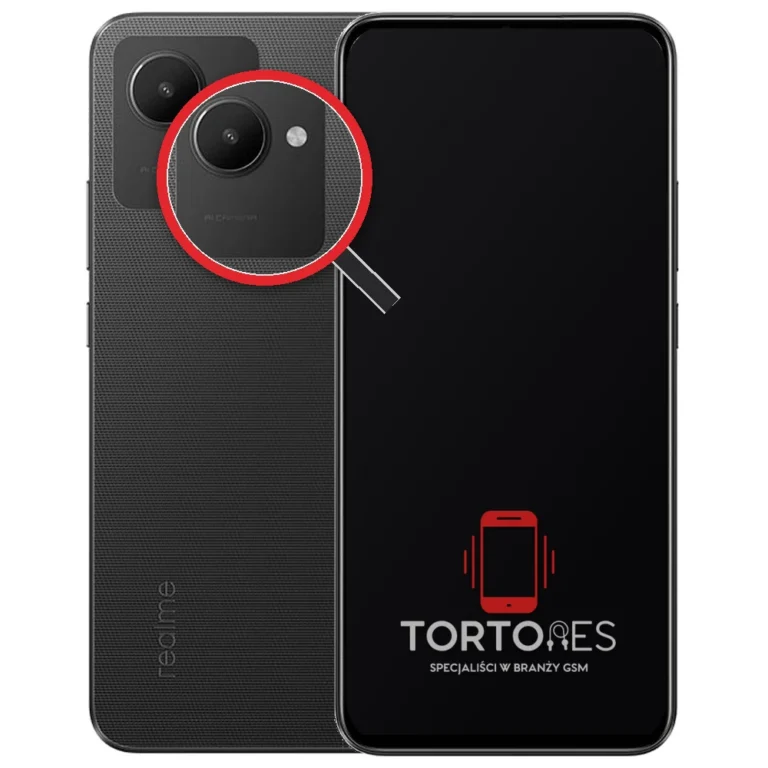 Realme C30 z lupą na tylnych aparatach - wymiana tylnej kamery