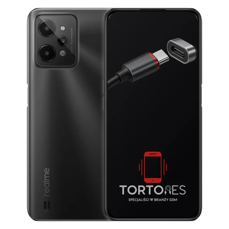 Realme C31 z ilustracją złącza ładowania - naprawa złącza ładowania