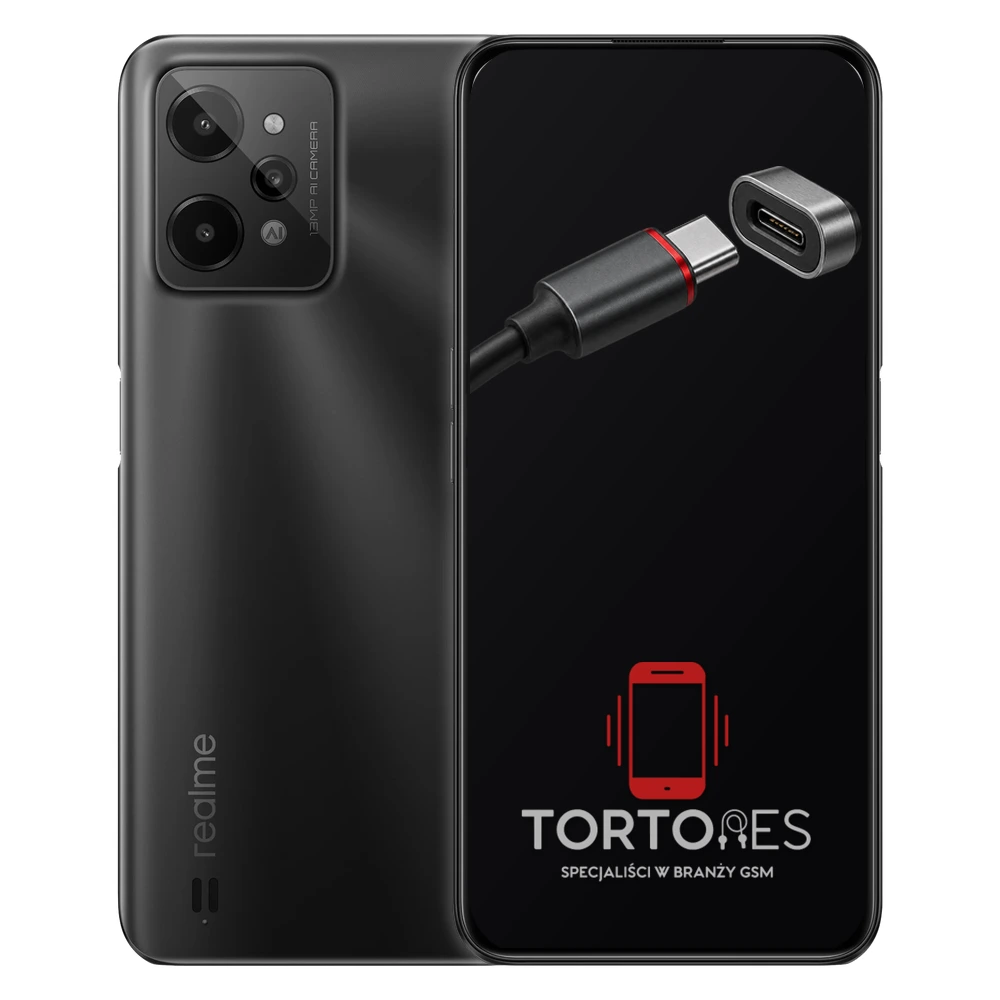 Realme C31 z ilustracją złącza ładowania - naprawa złącza ładowania