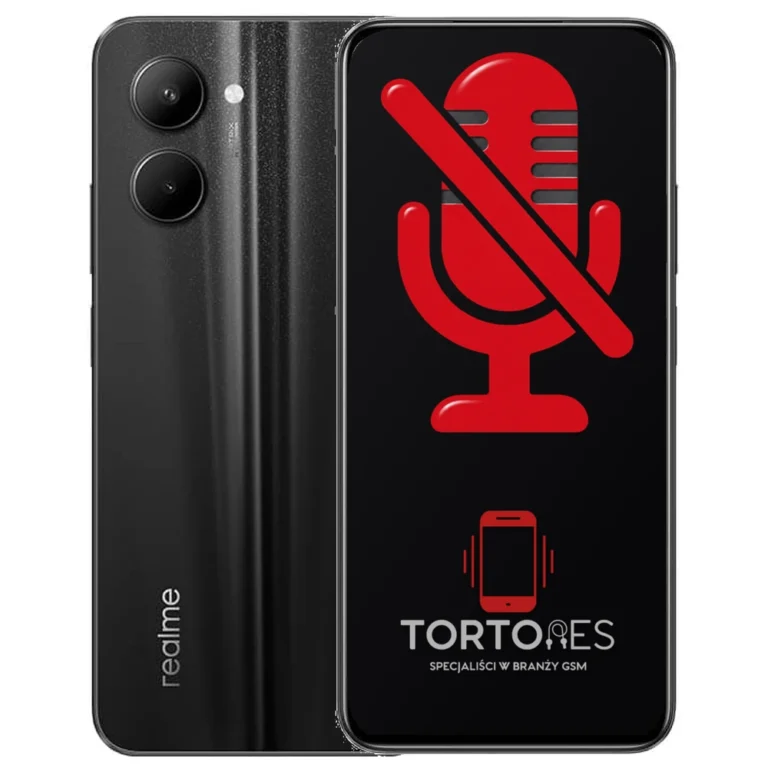 Realme C33 z symbolem mikrofonu - naprawa mikrofonu