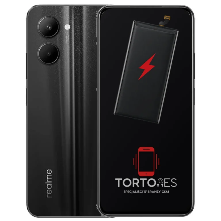 Realme C33 z ilustracją baterii - wymiana baterii