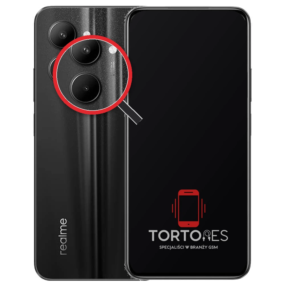 Realme C33 z lupą na tylnych aparatach - wymiana tylnej kamery