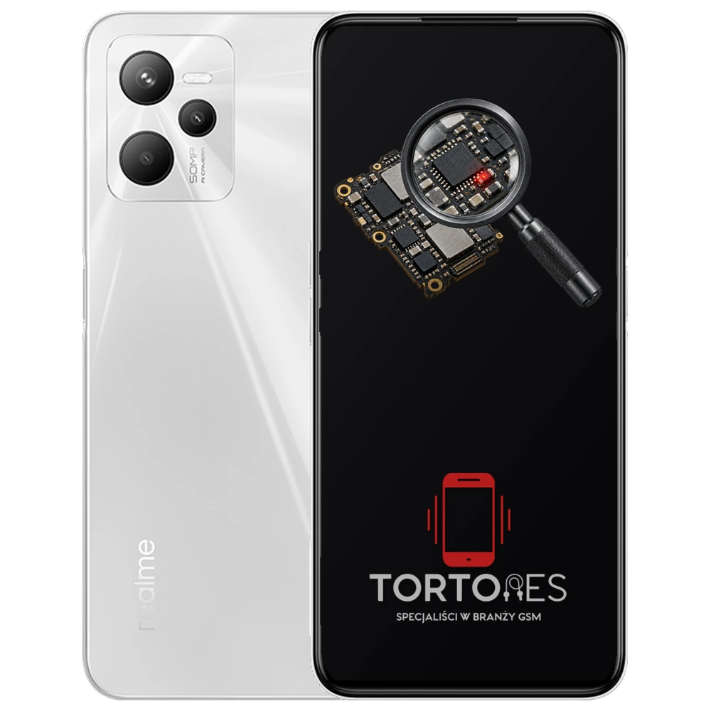Realme C35 z symbolem diagnostyki - diagnoza telefonu