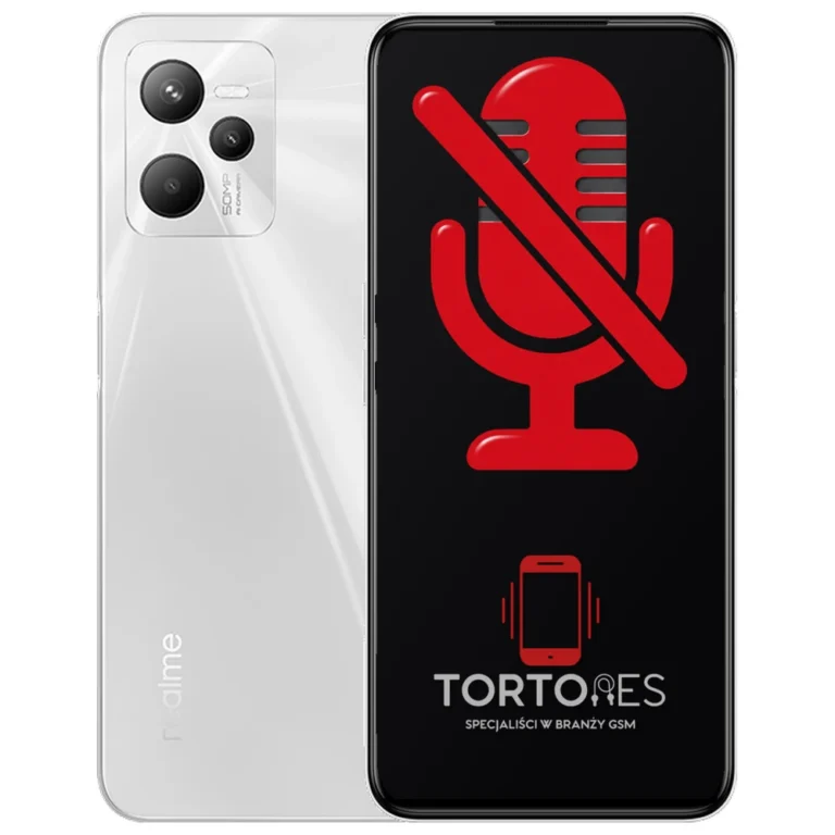 Realme C35 z symbolem mikrofonu - naprawa mikrofonu