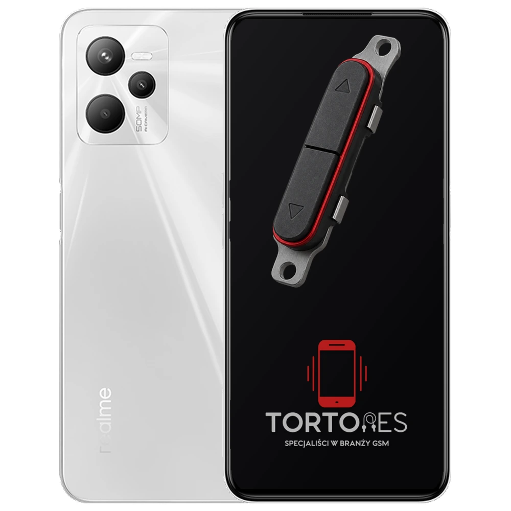 Realme C35 z symbolem przycisków - naprawa przycisków włączania i głośności