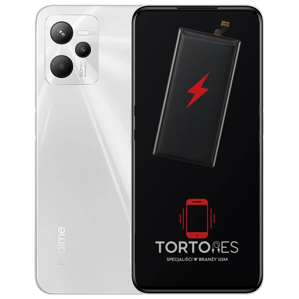 Realme C35 z ilustracją baterii - wymiana baterii