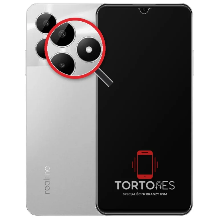 Realme C51 z lupą na tylnych aparatach - wymiana tylnej kamery