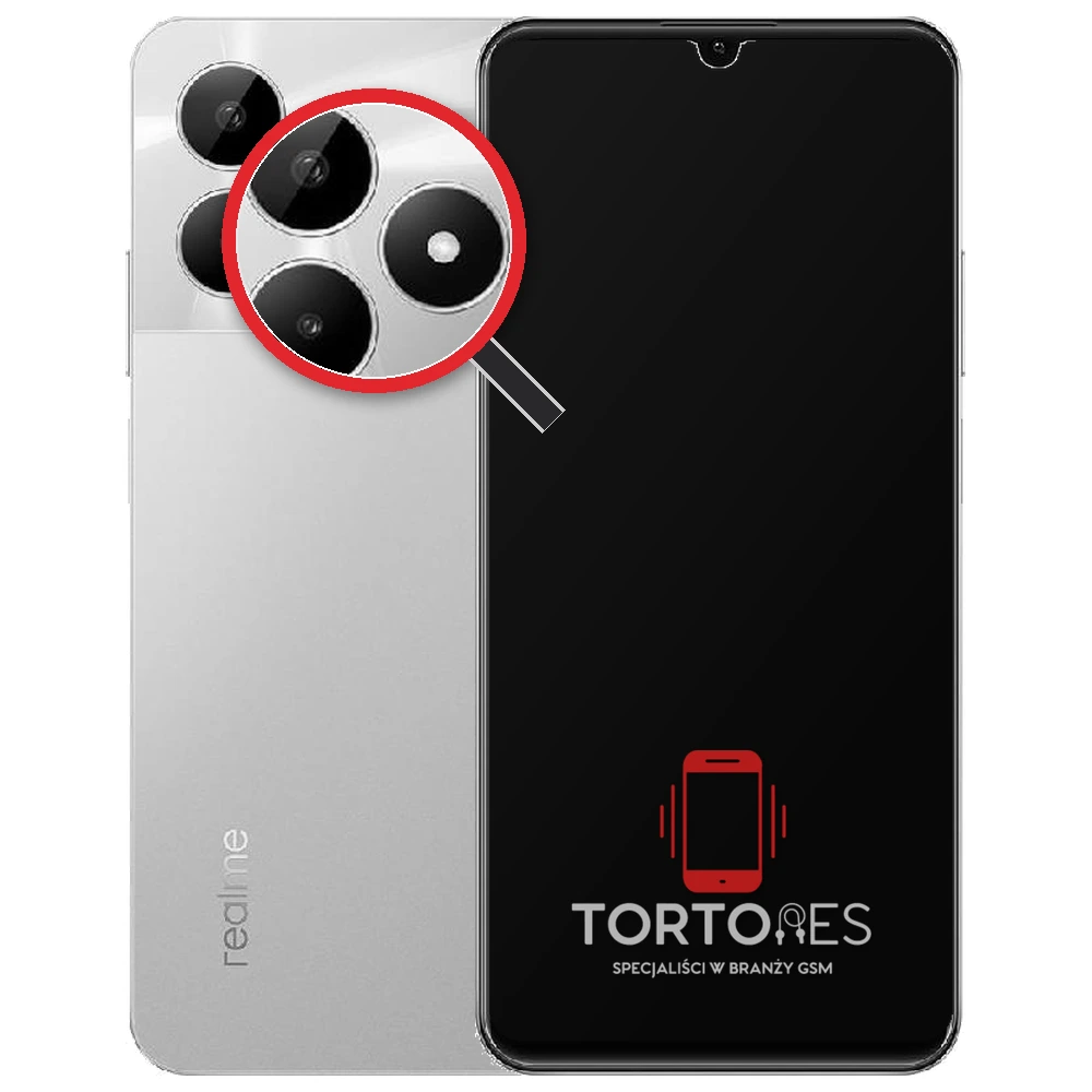 Realme C51 z lupą na tylnych aparatach - wymiana tylnej kamery