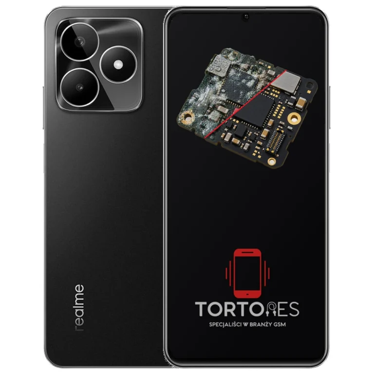 Realme C53 (EU) z ilustracją zalania - czyszczenie po zalaniu