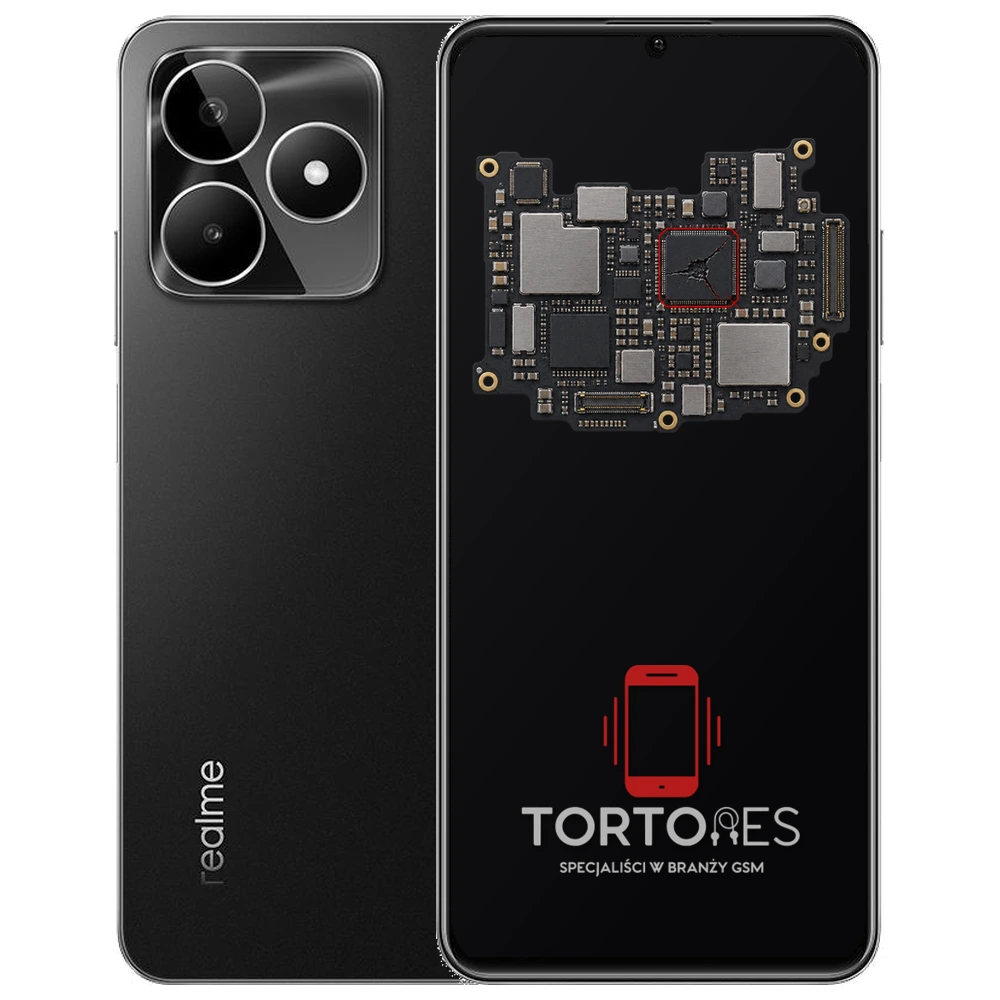Realme C53 (EU) z ilustracją płyty głównej - naprawa płyty głównej