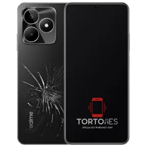 Realme C53 (EU) z ilustracją pękniętej tylnej klapki - wymiana zbitej klapki