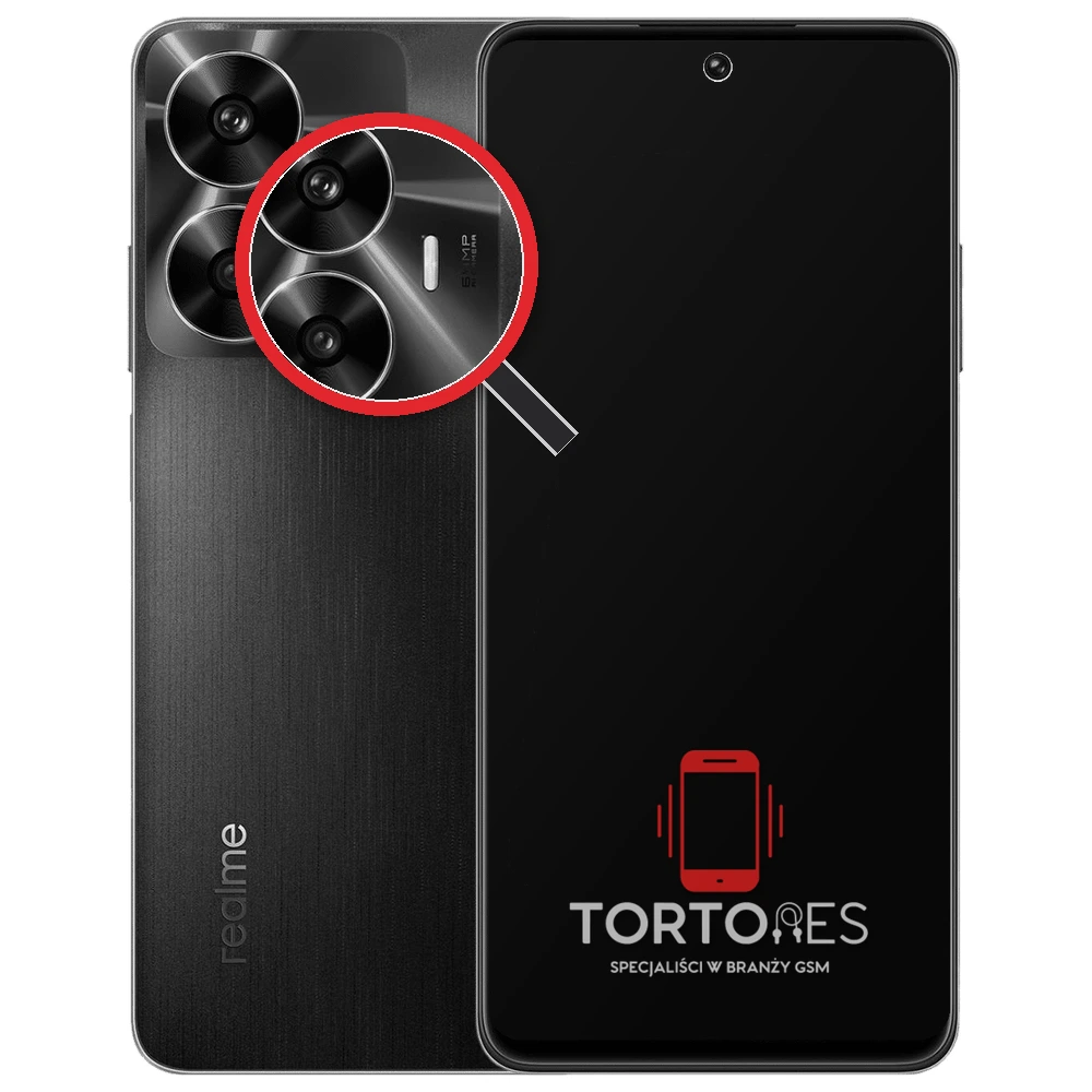 Realme C55 z lupą na tylnych aparatach - wymiana tylnej kamery
