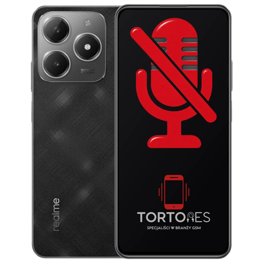 Realme C61 z symbolem mikrofonu - naprawa mikrofonu