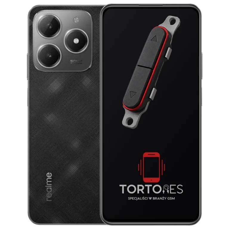 Realme C61 z symbolem przycisków - naprawa przycisków włączania i głośności