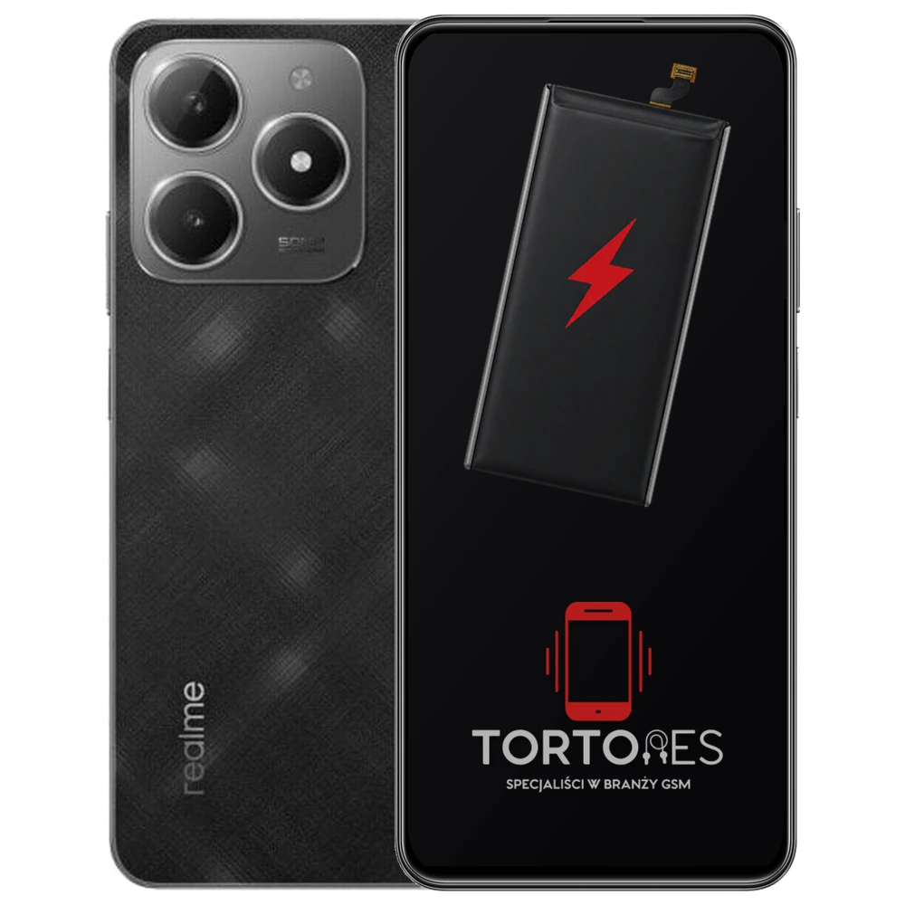 Realme C61 z ilustracją baterii - wymiana baterii