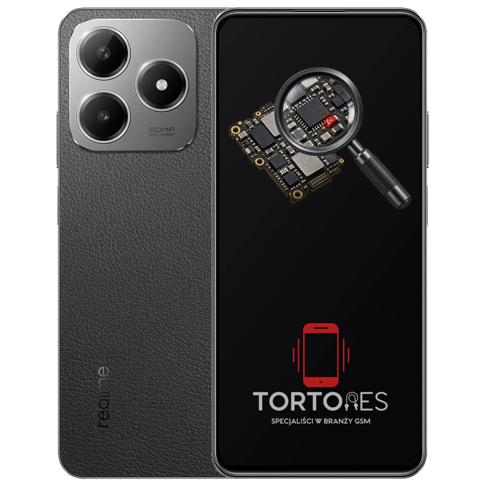 Realme C63 z symbolem diagnostyki - diagnoza telefonu