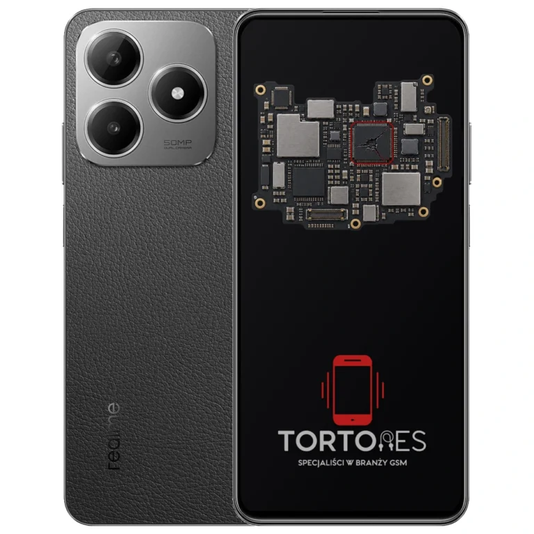 Realme C63 z ilustracją płyty głównej - naprawa płyty głównej