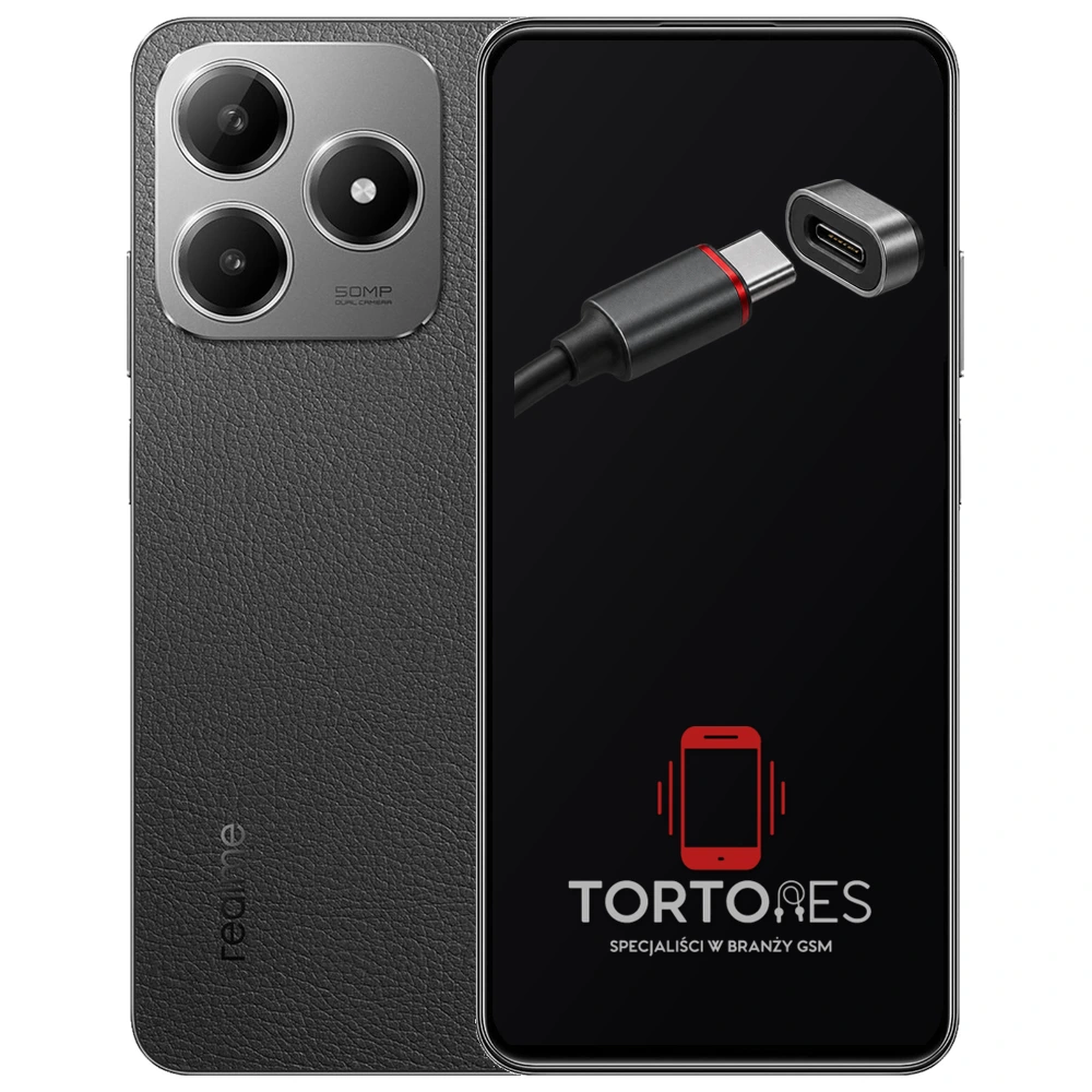 Realme C63 z ilustracją złącza ładowania - naprawa złącza ładowania