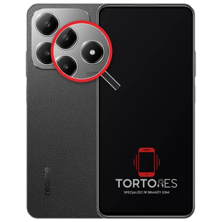Realme C63 z lupą na tylnych aparatach - wymiana tylnej kamery