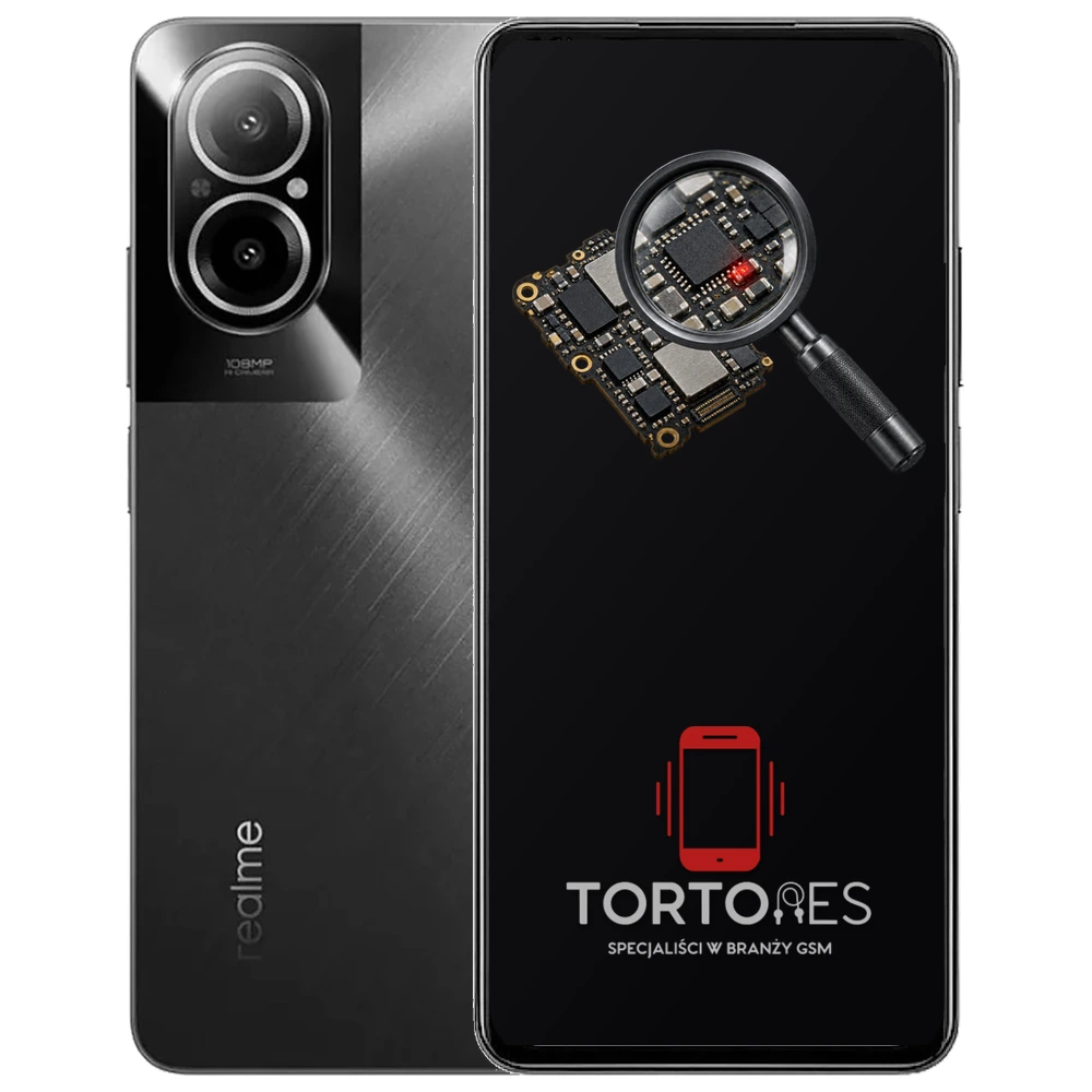Realme C67 4G z symbolem diagnostyki - diagnoza telefonu