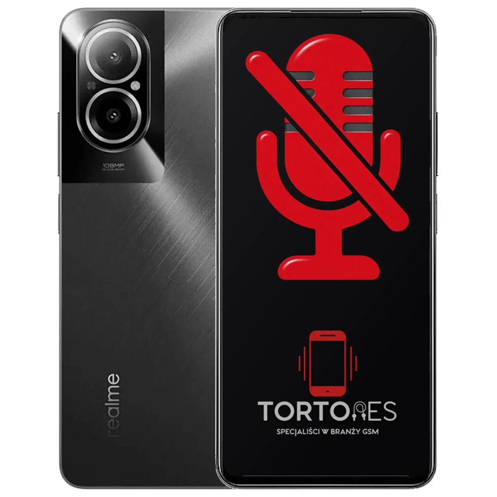 Realme C67 4G z symbolem mikrofonu - naprawa mikrofonu