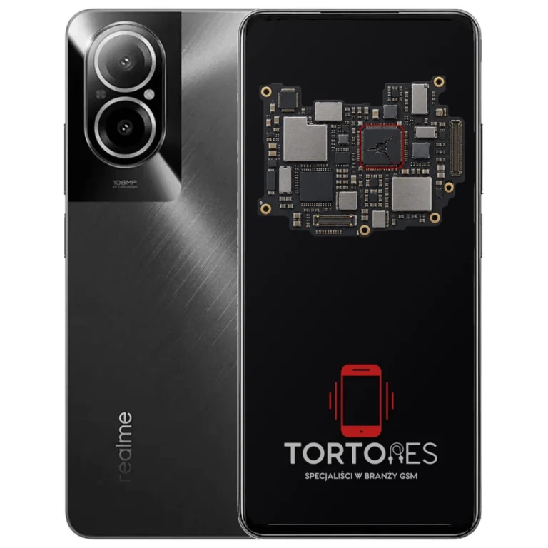 Realme C67 4G z ilustracją płyty głównej - naprawa płyty głównej