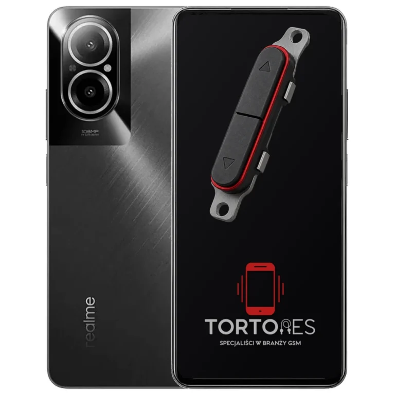 Realme C67 4G z symbolem przycisków - naprawa przycisków włączania i głośności