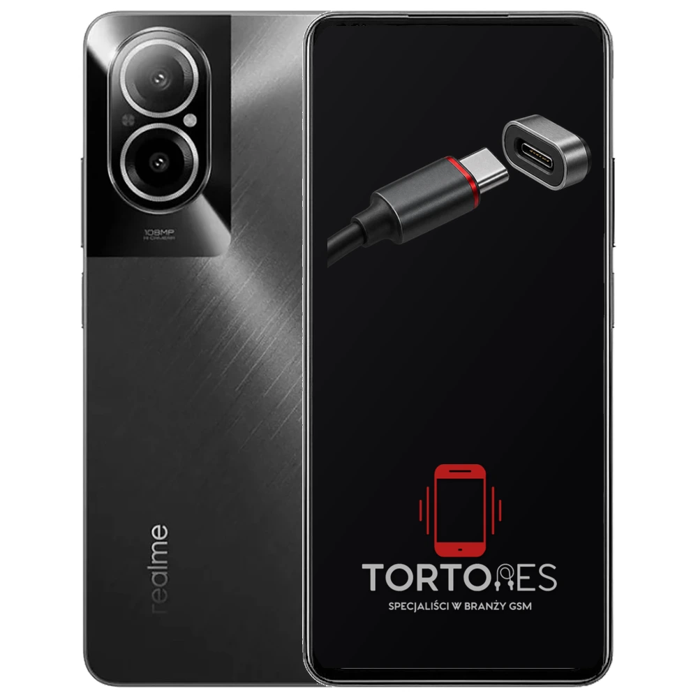 Realme C67 4G z ilustracją złącza ładowania - naprawa złącza ładowania