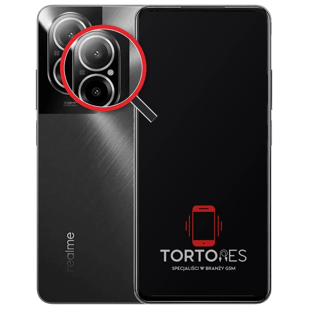 Realme C67 4G z lupą na tylnych aparatach - wymiana tylnej kamery