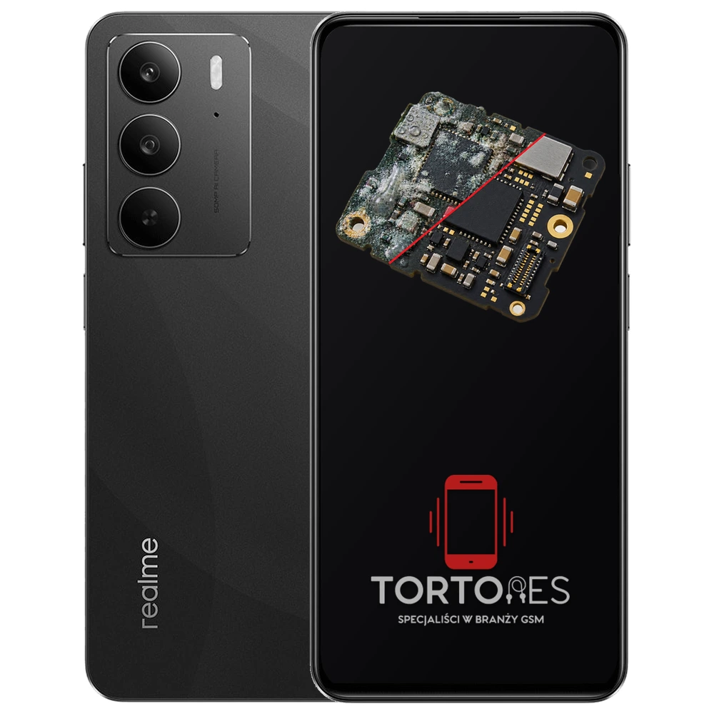 Realme C75 z ilustracją zalania - czyszczenie po zalaniu