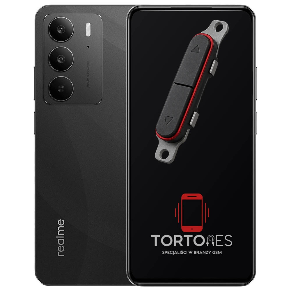 Realme C75 z symbolem przycisków - naprawa przycisków włączania i głośności
