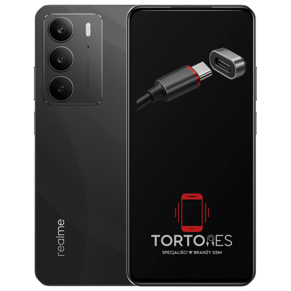 Realme C75 z ilustracją złącza ładowania - naprawa złącza ładowania