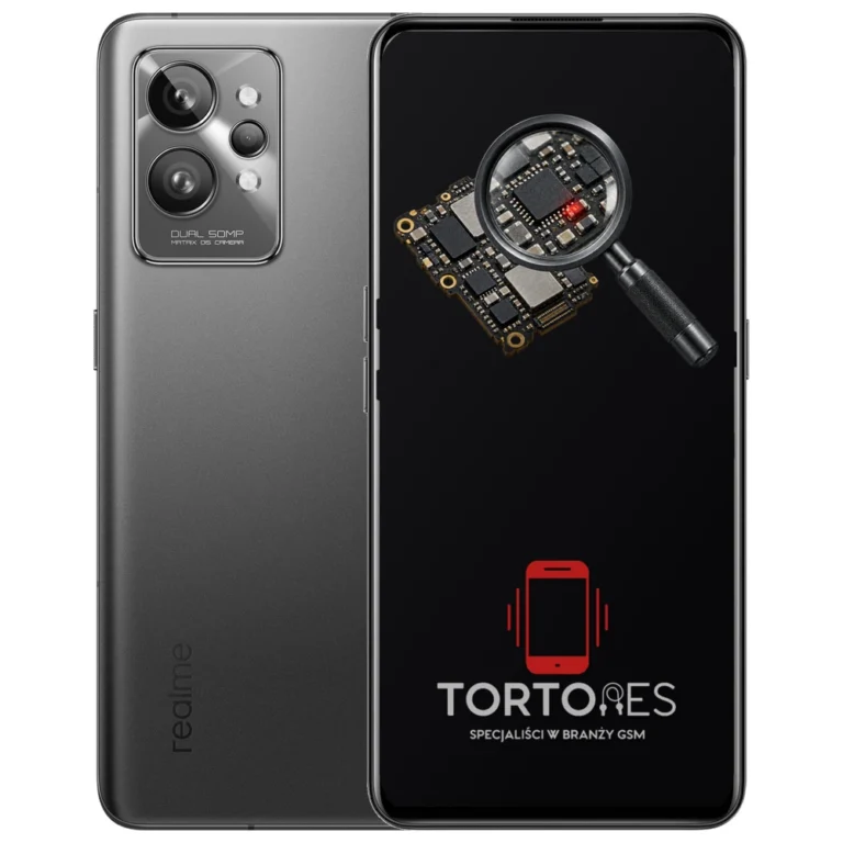 Realme GT 2 z symbolem diagnostyki - diagnoza telefonu