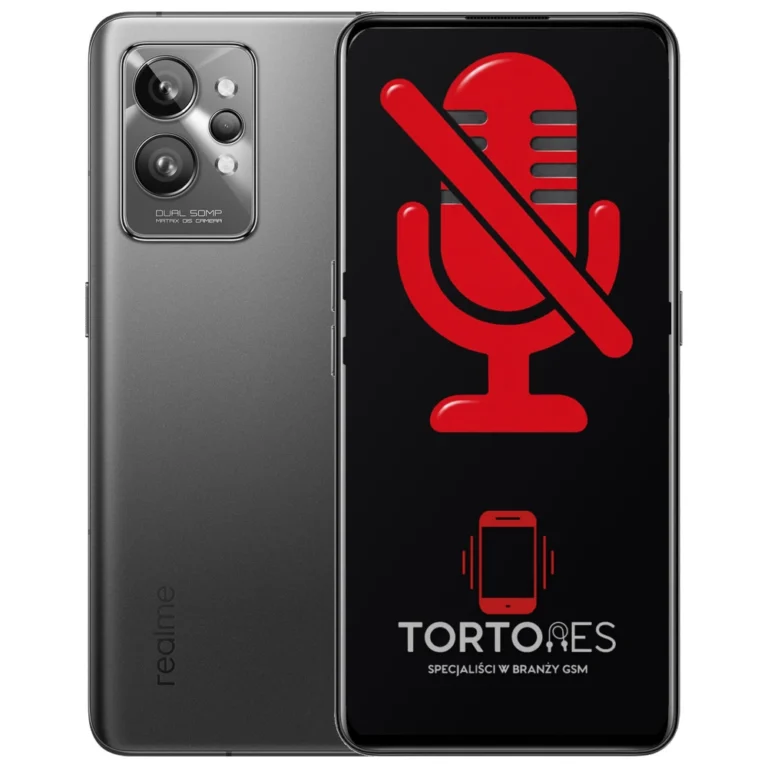 Realme GT 2 z symbolem mikrofonu - naprawa mikrofonu