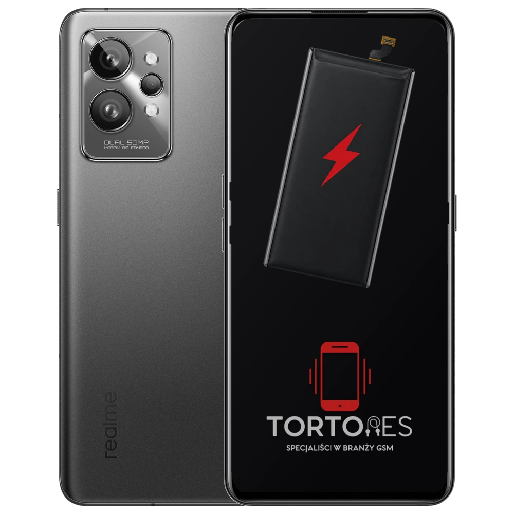 Realme GT 2 z ilustracją baterii - wymiana baterii