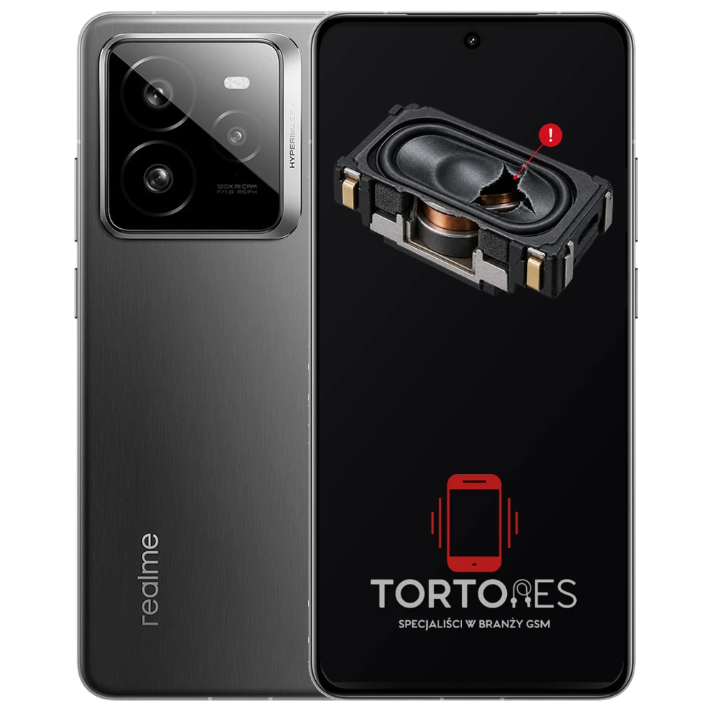 Realme GT 7 Pro z symbolem głośnika multimedialnego - wymiana głośnika multimedialnego