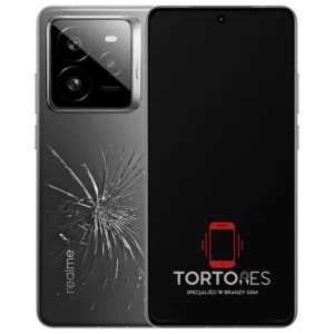 Realme GT 7 Pro z ilustracją pękniętej tylnej klapki - wymiana zbitej klapki