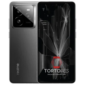 Realme GT 7 Pro z ilustracją pękniętego wyświetlacza - wymiana zbitego wyświetlacza