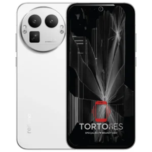 Realme GT 8 Pro z ilustracją pękniętego wyświetlacza - wymiana zbitego wyświetlacza