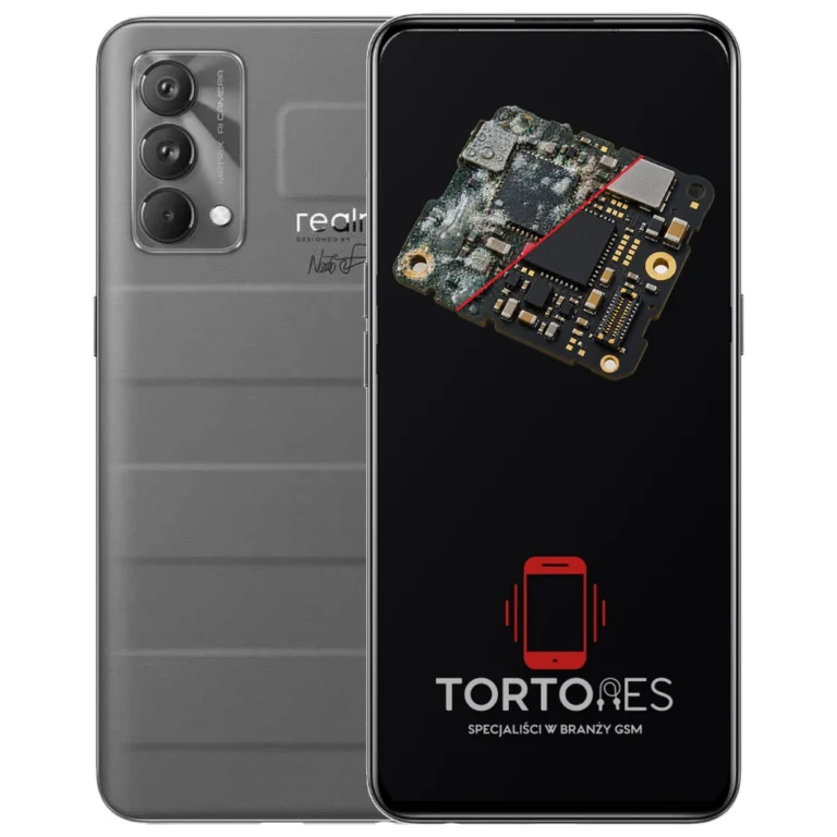 Realme GT Master Edition z ilustracją zalania - czyszczenie po zalaniu